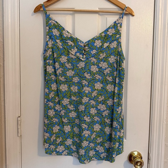 CABI Vine Blue Floral Cami Spring Womens Top Small - Picture 1 of 6
